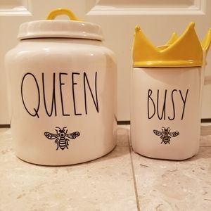 Rae Dunn large canister + mug